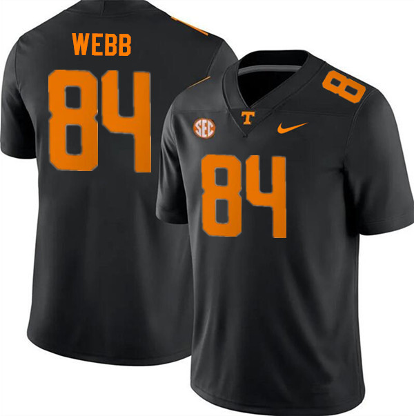 Tennessee Volunteers #84 Kaleb Webb College Football Jerseys Stitched Sale-Black